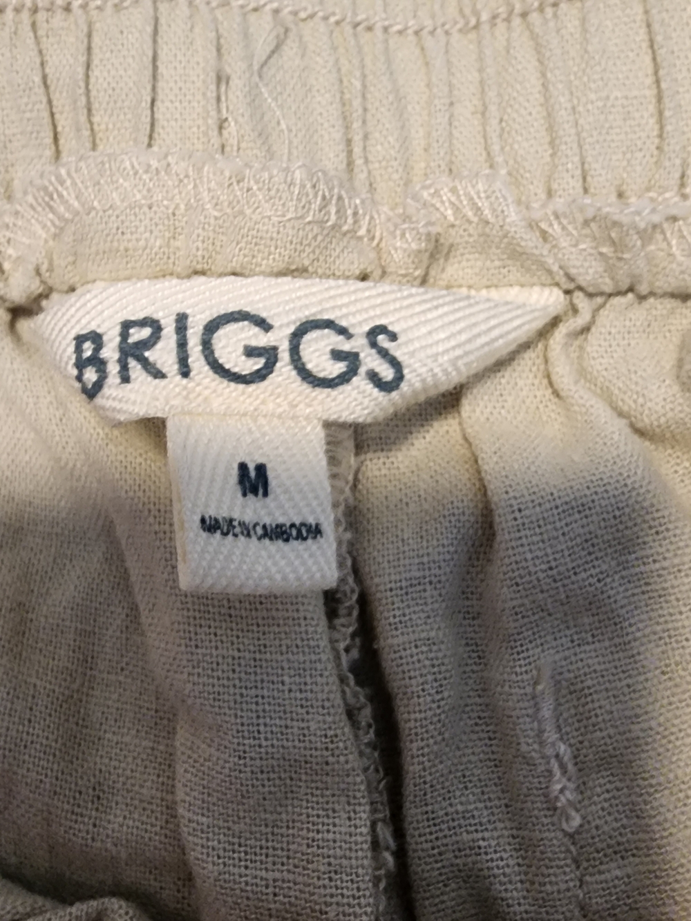 Briggs & Riley Light Beige Wide-Leg Drawstring Pants - Picture 2 of 2